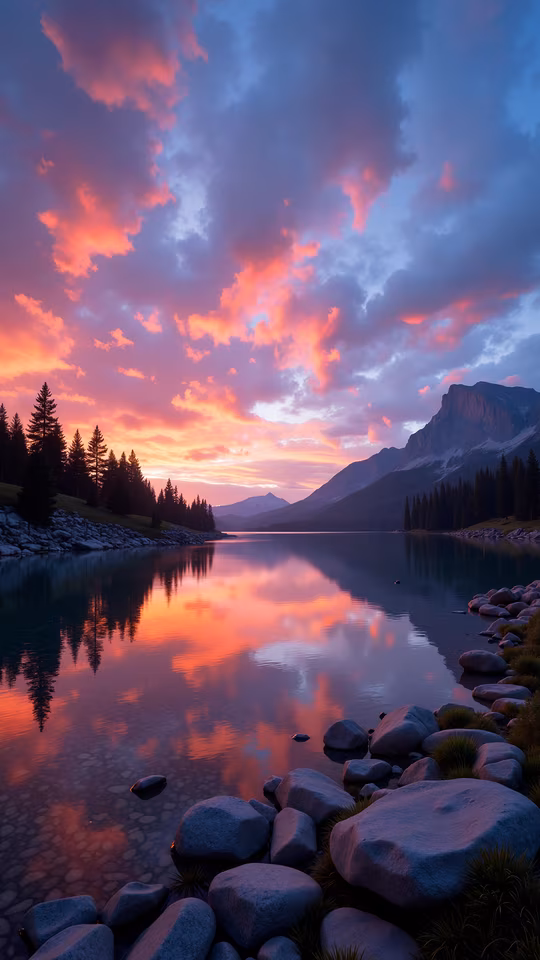 Serene Sunset Reflection