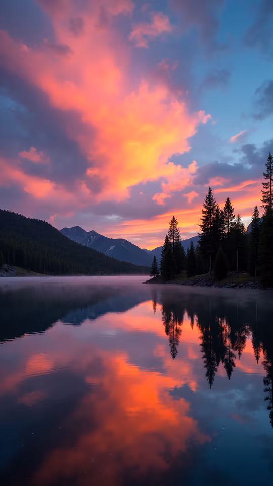 Serene Sunset Reflection