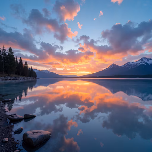 Serene Sunset Reflection