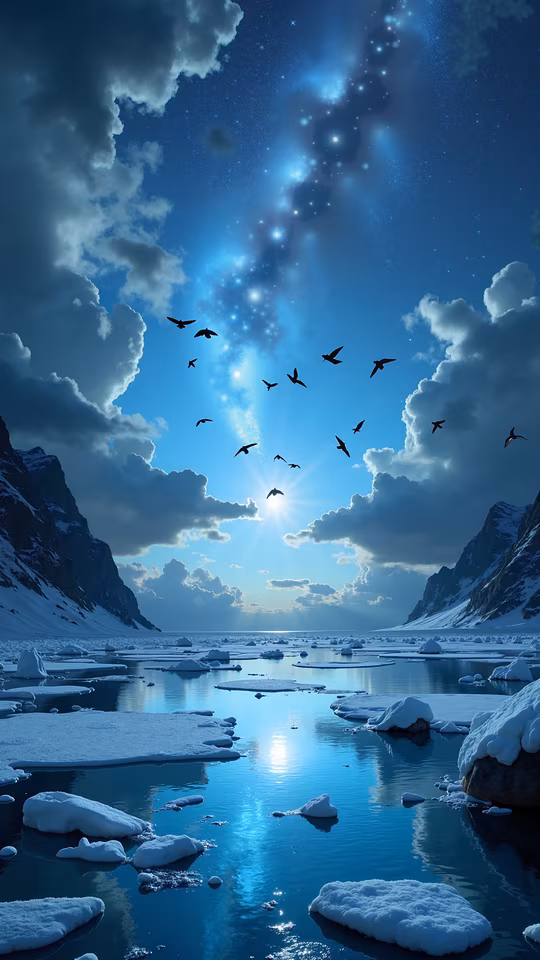 Snowy Landscape Illustration