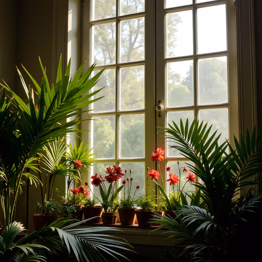 Sunlit Garden Interior