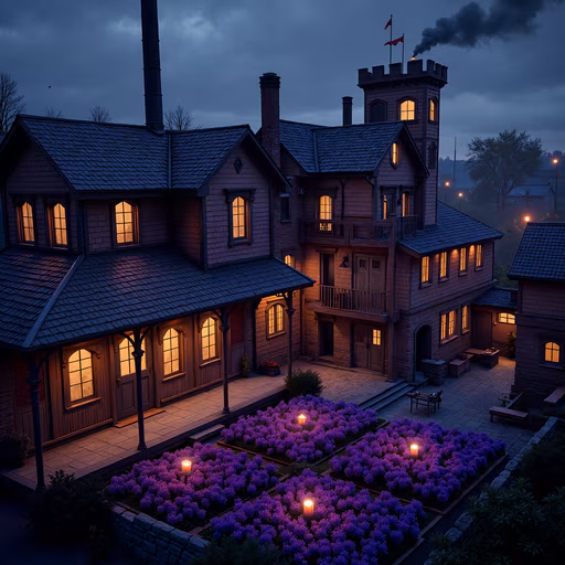 Victorian Mansion at Twilight