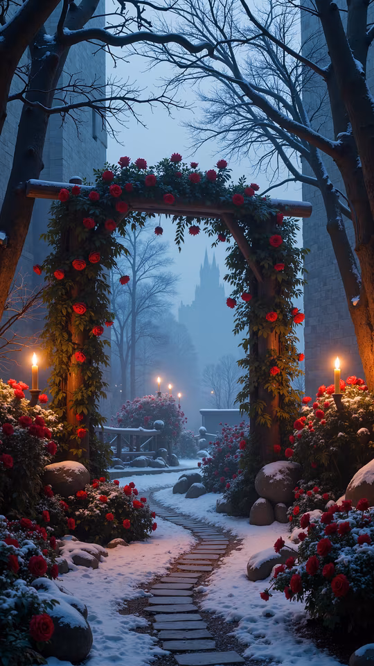 Winter Rose Archway