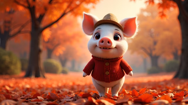 Autumn Piglet