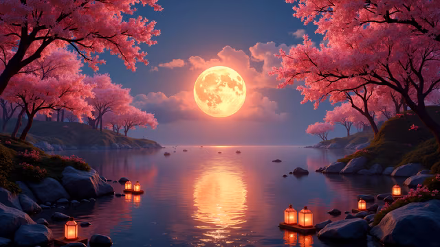 Cherry Blossom Moonlight