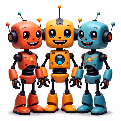 Colorful Robot Friends