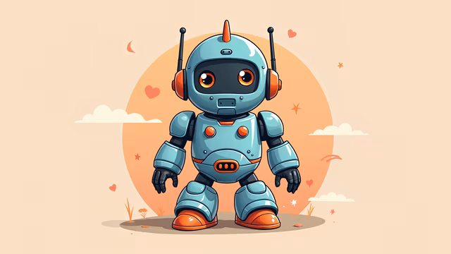 Cute Robot Illustration