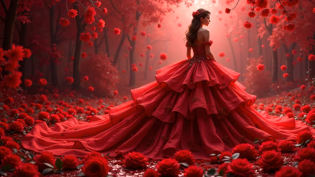 Enchanted Red Forest