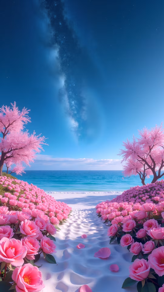 Fantasy Beach at Night