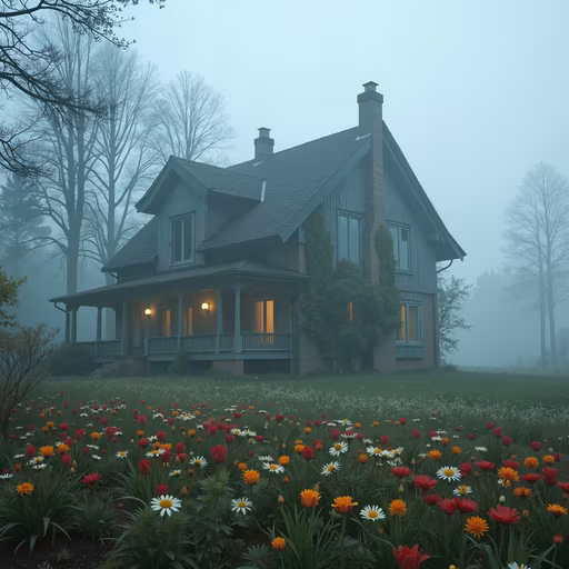 Misty Cottage Illustration
