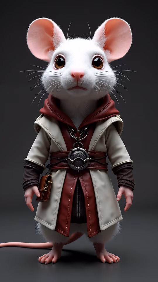Mouse in Leather Coat