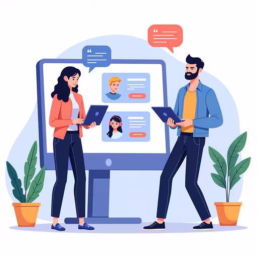 Online Collaboration Illustration