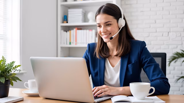 Professional Woman Working Remotely