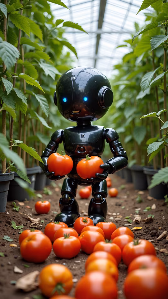 Robot Among Tomatoes