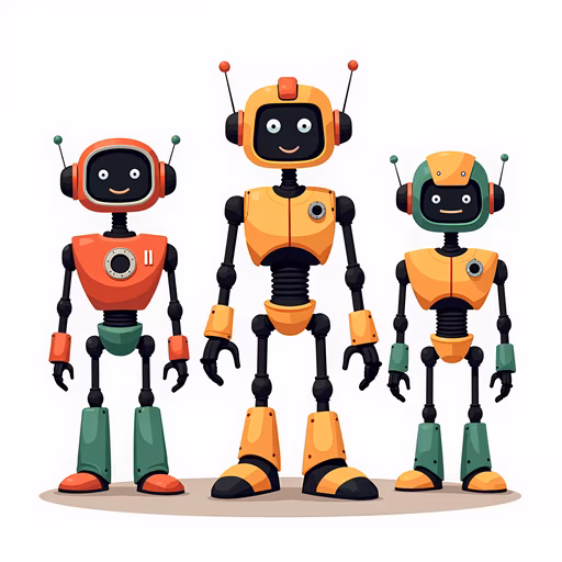Robot Family Illustration