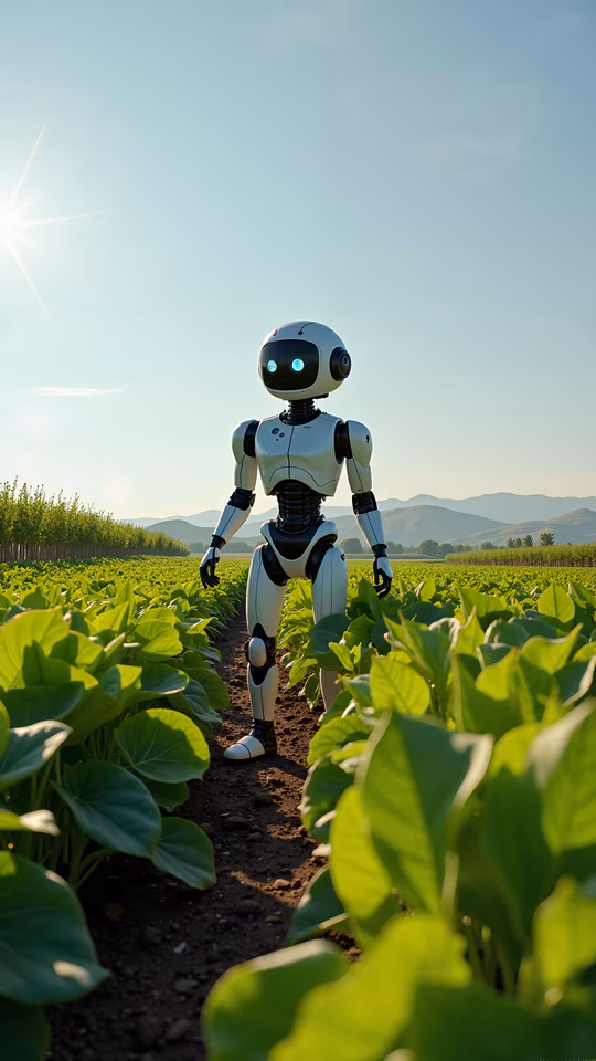 Robot in a Green Field