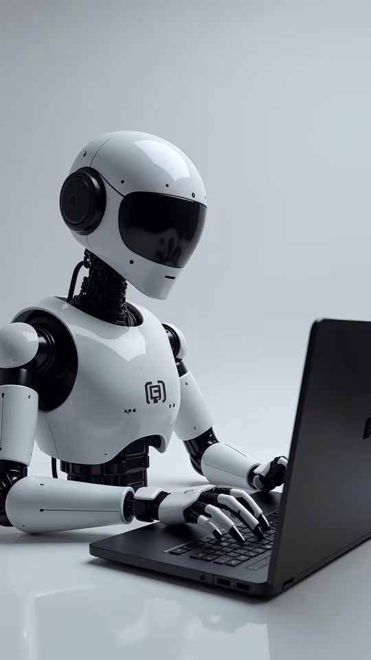 Robot Typing on Laptop