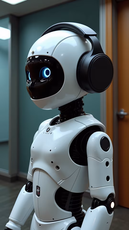 Robot with Headphones