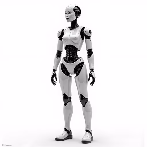 Robotic Woman Illustration