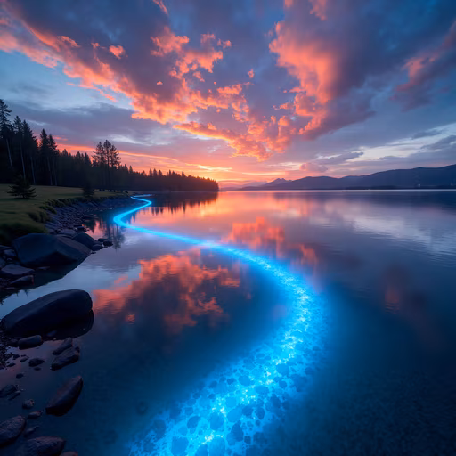 Serene Sunset Reflection