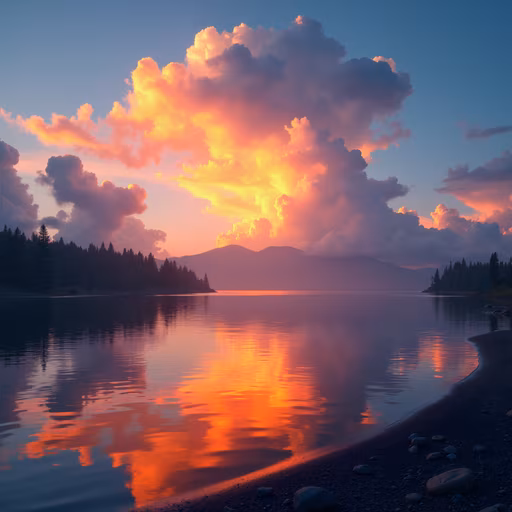 Serene Sunset Reflection