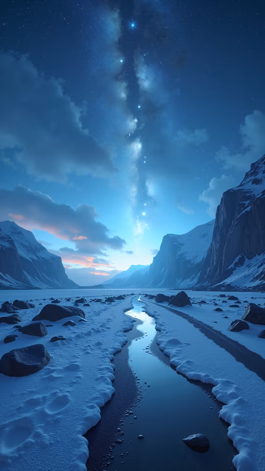 Snowy Landscape Illustration