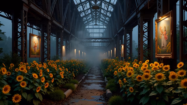 Sunflower Garden Illustration