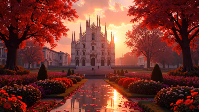 Sunset Cathedral Illustration
