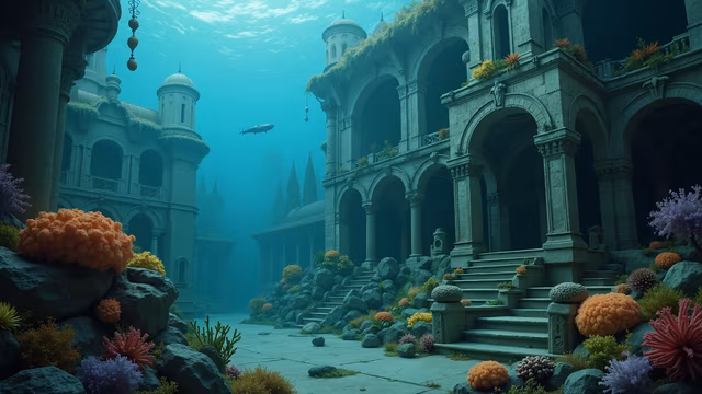 Underwater Palace Illustration