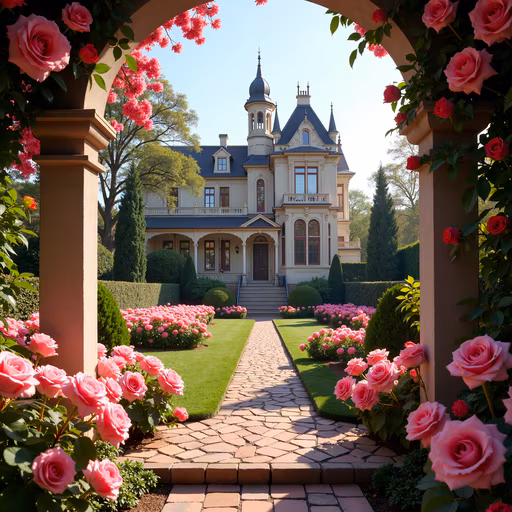 Victorian Mansion Garden