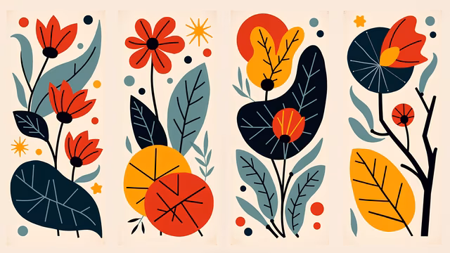 Abstract Floral Illustration