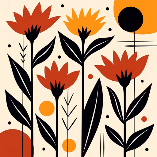 Abstract Floral Illustration