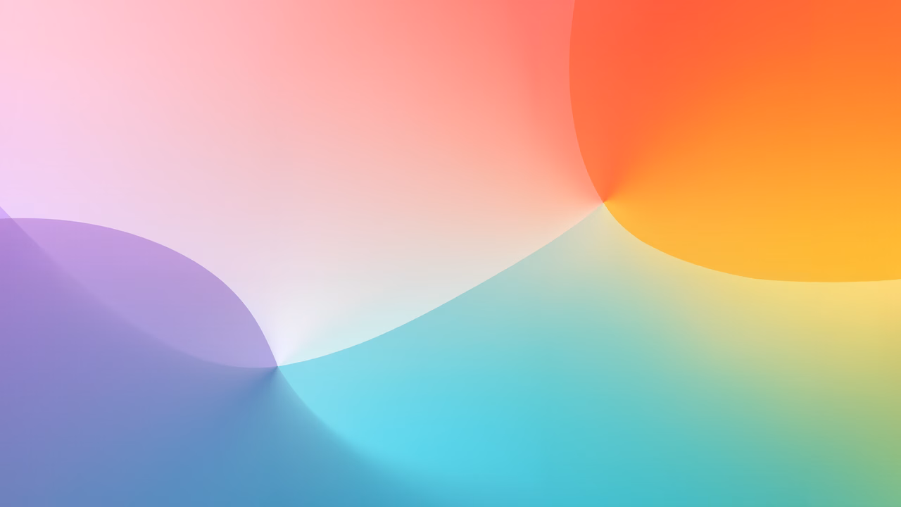Vibrant abstract waves in a serene gradient illustration.