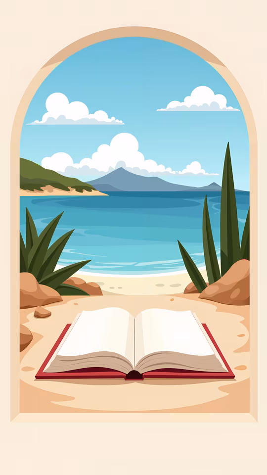Beach Book Illustration