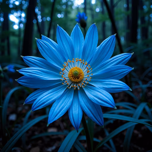 Blue Flower in the Forest