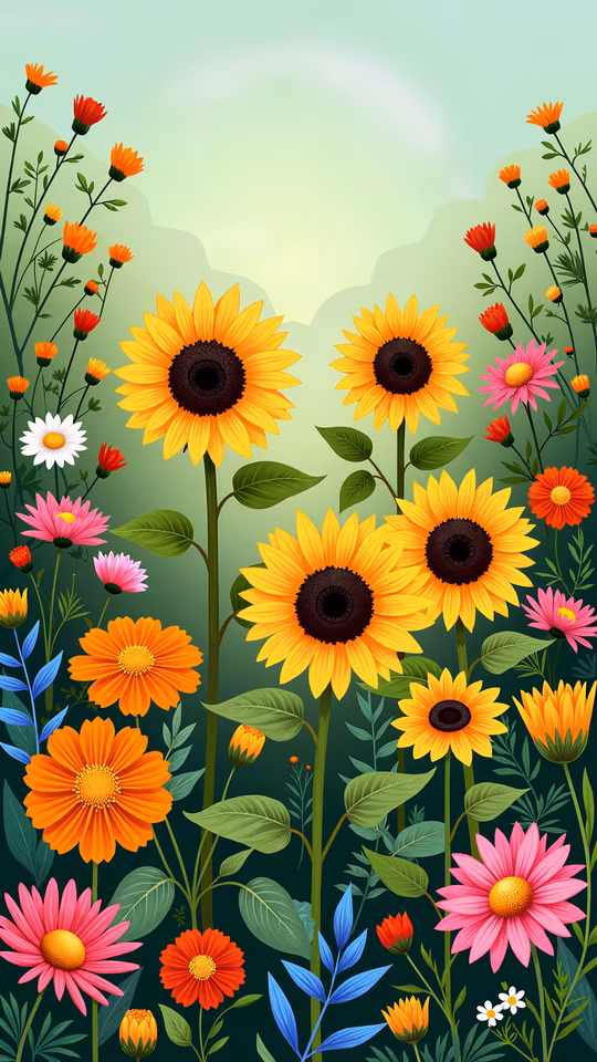 Bright Floral Illustration