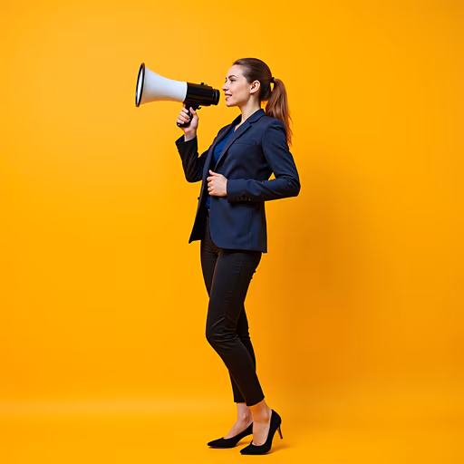 Businesswoman with Megaphone