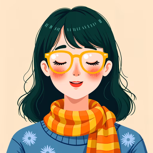 Cheerful Girl Illustration