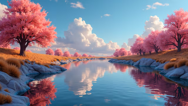 Cherry Blossom Reflections