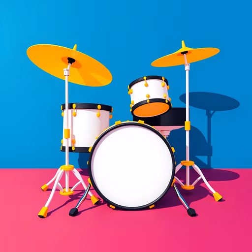 Colorful Drum Set Illustration