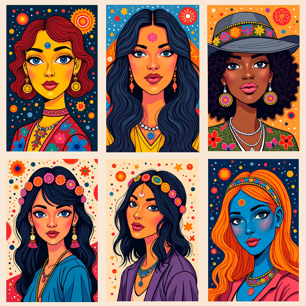Vibrant and diverse portraits celebrating cultural diversity.