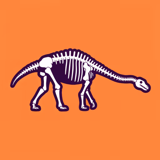 Dinosaur Skeleton Illustration