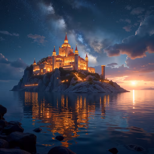 Enchanted Castle at Sunset
