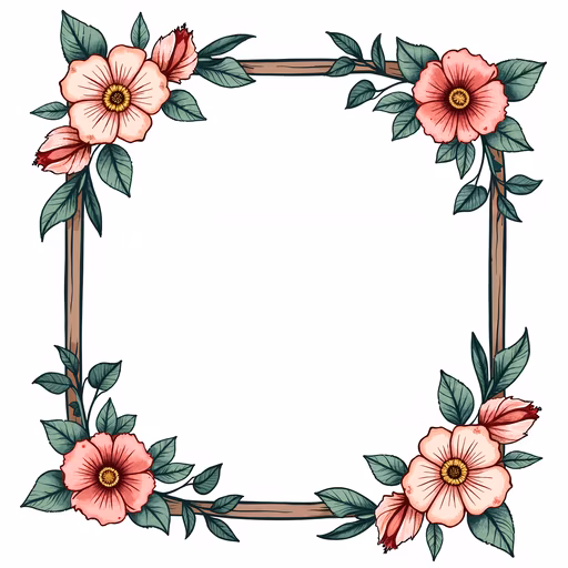 Floral Frame Illustration