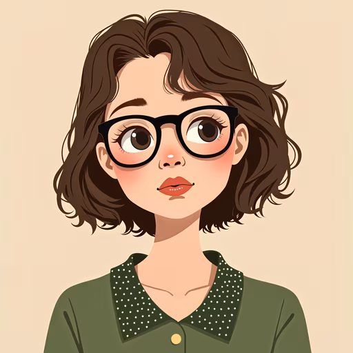 Girl with Glasses Illustration