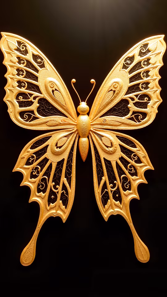 Golden Butterfly Illustration