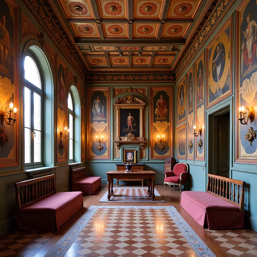 Grand Hall with Renaissance Art