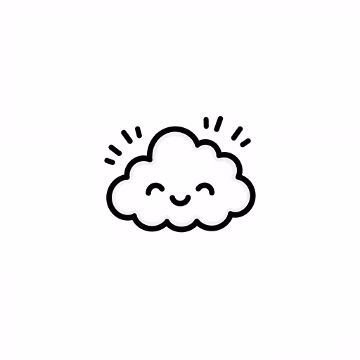 Happy Cloud Illustration