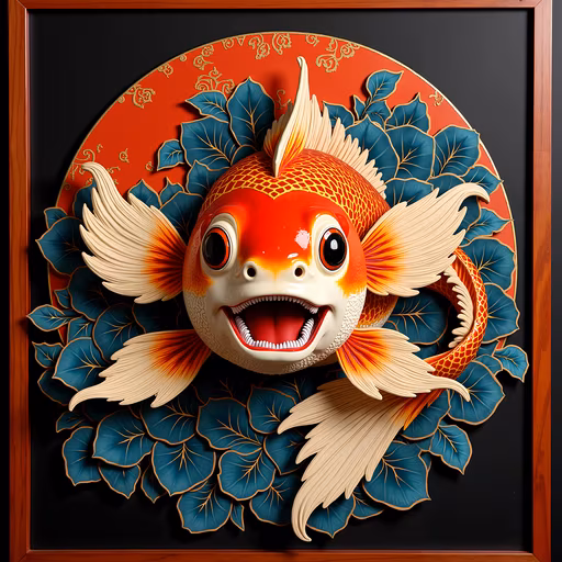 Happy Goldfish Illustration
