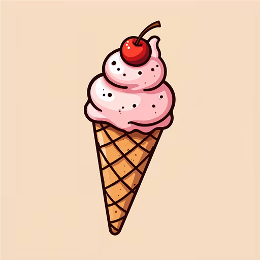 Ice Cream Cone Illustration